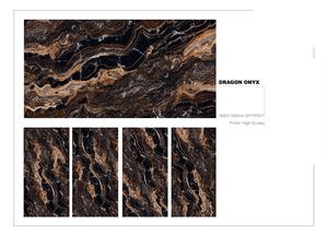 กระเบื้องพอร์ซเลนลายมังกรออนิกซ์แบบยุโรปสมัยใหม่ ขนาด 600x1200 มม. ผิวมันเงาสูง กันลื่น ต้านเชื้อแบคทีเรีย ทนทานต่อการสึกหรอ ขัดเงาอย่างดี - Product Image 3