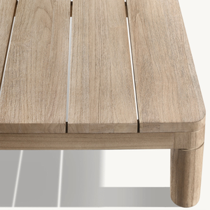 Table rectangulaire en teck de haute qualité, robuste et durable, pour l'extérieur, au style moderne, en vente flash. - Product Image 4