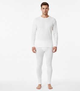 Conjunto Térmico Esencial para Hombre, Color Blanco, Manga Larga, Suave, Cálido y Transpirable - Product Image 4