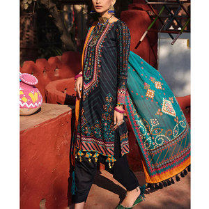 ชุดเดรส3ชิ้นสำหรับผู้หญิงปากีสถานและอินเดีย,ชุดเดรสสนามหญ้าสำหรับฤดูร้อนสินค้าขายดี - Product Image 3