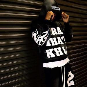 Parche personalizado trabajo sudaderas con capucha Streetwear de gran tamaño pulóver sudaderas con logotipo bordado ácido lavado diseño al por mayor - Product Image 4