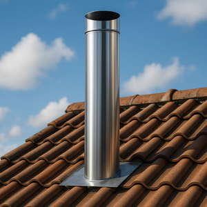 Tubo in Acciaio Inossidabile Diametro 150mm Spessore 0,5mm Altezza 1000mm per Canna Fumaria - Product Image 6