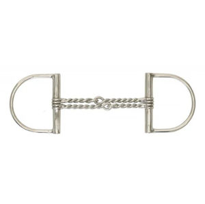 Embouchure lisse vétérinaire mèche anneau en D Double fil torsadé Snaffle poli tous les embouts de cheval disponibles personnalisés - Product Image 2