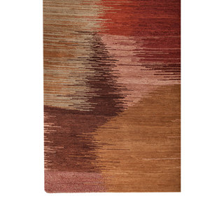 Alfombra de Lana Anudada a Mano Kavi, Colección Afterglow, Patrón Abstracto Rojo y Naranja para Uso Doméstico EPRM-07 - Product Image 4