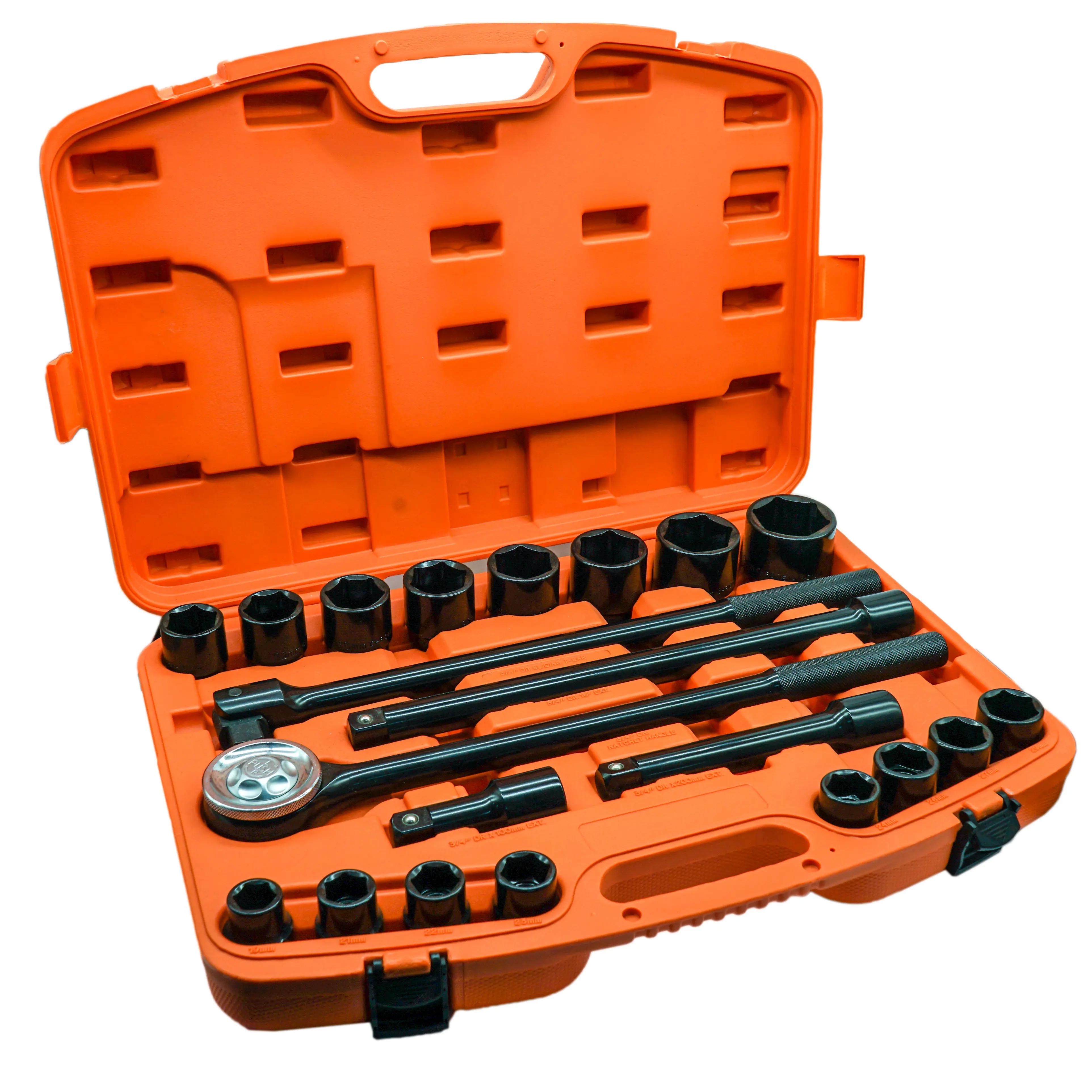 3/4 ''drive 21PCS personalizado Steel Socket Set profissional chave completa tomada de mão para máquinas e carro ferramenta conjuntos