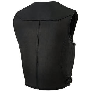 Gilet en cuir élégant pour hommes pour une utilisation décontractée et en moto Doublure intérieure Service OEM fourni gilets en cuir pour hommes - Product Image 4