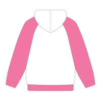 Sweat-shirt polaire blanc à manches raglan pour femme, avec badge frontal, idéal pour les sororités grecques et les confréries universitaires, collection hiver