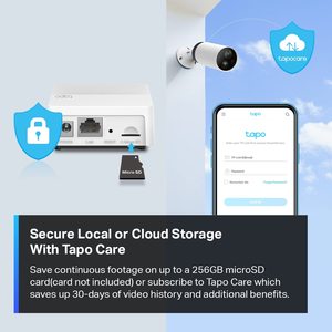 Tplink tapo 2K QHD ระบบกล้องรักษาความปลอดภัยไร้สายกลางแจ้งพร้อมฮับ - Product Image 4