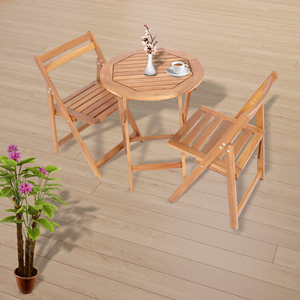 Acacia Wood <b>Table</b> Solid Hardwood Furniture for Indoor Outdoor Use Garden <b>Patio</b> Dining and Hospitality Applications - Product Image 4
