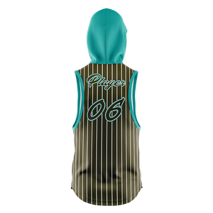 Custom Design <b>Men's</b> Sports Oversized <b>Hoodies</b> <b>Sleeveless</b> Back Mesh Drop Shoulder with Raw Hem Cutoff Winter Fleece Essentials - Product Image 4