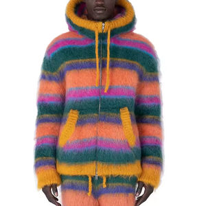 Sudadera con Capucha de Mohair de Invierno, Sudadera de Punto Grueso Hecha a Medida, Estilo Urbano, Venta al por Mayor de Fábrica - Product Image 3