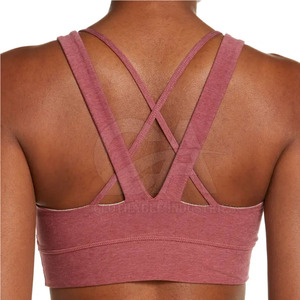 Women Seamless Crisscross Back Sports Bra Lightweight Yoga Fitness <b>Top</b> High Stretch <b>Cross</b> Back Sports Bra Women Workout Running - Product Image 2