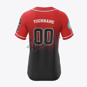 2025 equipo desgaste uniforme de béisbol completo sublimado 100% poliéster completo botón estilo béisbol Jersey - Product Image 2