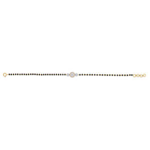 Pulsera flexible de oro amarillo con diamantes esféricos para mujer - Product Image 4