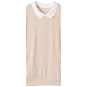 Sweat-shirt d'hiver surdimensionné à col en V pour femme, personnalisé, écologique, brodé, coupe-vent, respirant - Face extérieure en polaire polyester/coton - Product Image 3