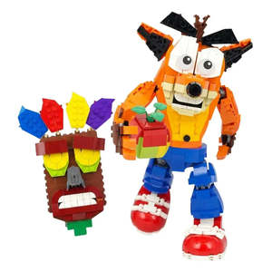Crash Bandicoot MOC for Lego Set 1:6 1:8 Scale <b>Block</b> Models <b>Plastic</b> Electronic Educational Remote Control Toy Truck Car 100+pcs - Product Image 1