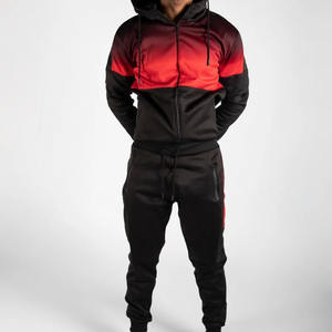 Trajes de chándal para correr atléticos informales para hombre, chándal de lujo con cremallera completa y logotipo, conjuntos de 2 piezas de calentamiento de material polar - Product Image 1