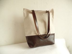 Wholesale Custom Logo Large Capacity Durable Cotton Canvas Tote <b>Bag</b> Leather Handle Straps Portable Fashion <b>Accessory</b> LCTG-0003 - Product Image 2