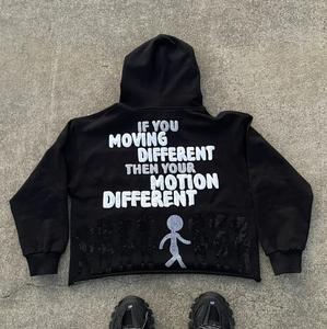 Vente en gros de sweats à capuche professionnels avec impression bouffante design à glissière de haute qualité nouvelle collection d'hiver élégante - Product Image 5
