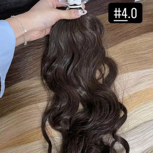 A granel 100% Extensiones de cabello virgen vietnamita crudo Estilo ondulado natural Todos los colores 60cm Cabello ondulado natural de alta calidad - Product Image 1