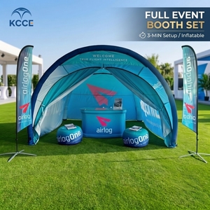 Carpa Inflable Personalizada para Eventos, Carpa Domo Impermeable para Exteriores, Stand Publicitario Comercial con Banderas de <span class=keywords><strong>Plumas</strong></span> y Mostrador - Product Image 1