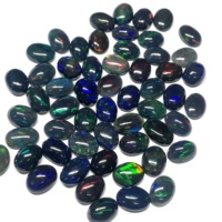 Opale noire de qualité supérieure, certifiée IGI, naturelle, multicolores, changeant de couleur, formes variées, cabochon, bijoux, sans traitement, Rida