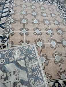 Light <b>Pink</b> Modern Oushak Rug Custom hand knotted <b>wool</b> rug Sizes Handknotted Turkish Abstract Pattern Large Area Available - Product Image 2