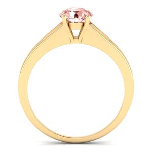 แหวนเพชรโมร์แกไนต์ทรงกลมเจียระไนแบบบริลเลียนท์ 0.84 กะรัต ทองคำแท้ 14K ผลิตตามสั่งจาก REYES สำหรับผู้หญิง เครื่องประดับทำมือ ประดับพลอยประจำเดือนเกิด - Product Image 4