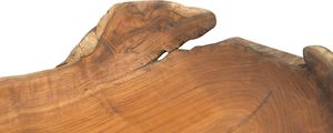 Plateau de service en bois de teck sculpté à la main Plateau décoratif fait main en grain de bois Taille personnalisée Couleur bois naturel - Product Image 6