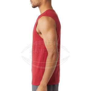 Camiseta Deportiva Informal de Punto para Hombre, Transpirable, de Secado Rápido, de Poliéster/Algodón, Ajustada, para Gimnasio, Entrenamiento Atlético - Product Image 4
