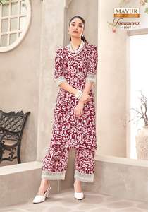 ผ้าเรยอนสำหรับผู้หญิงผ้าเรยอนพิมพ์ลายดอกไม้แบบดั้งเดิมใหม่ชุดใส่ทำงานปกติสวมใส่สบายคุณภาพระดับพรีเมียมทุกฤดูกาล - Product Image 4