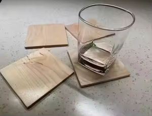 จานรองแก้วเป็นมิตรกับสิ่งแวดล้อมทำจากไม้วอลนัทจากไม้ที่ยั่งยืนโดยงานฝีมือเสี้ยว - Product Image 3