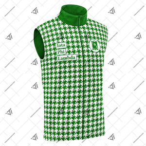 Griega Iota Phi Lambda Sorority ropa lista para enviar algodón orgánico bordado acolchado pata de gallo chaleco chaqueta - Product Image 1