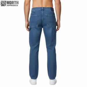 Pantalones vaqueros holgados lisos personalizados para Hombre, pantalones vaqueros de gran tamaño para Hombre, pantalones vaqueros Hip Hop, ropa de calle, pantalones acampanados holgados, pantalones vaqueros holgados para Hombre - Product Image 2