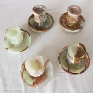 Noble Onyx <b>Marble</b> Candleholder, Stone <b>Marble</b> <b>Candle</b> Holder, <b>CANDLE</b> HOLDER ONYX WITHOUT BRASS - Product Image 6