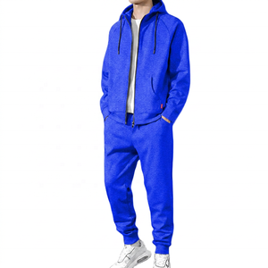 Survêtement gris à capuche respirant imprimé pour homme, ensemble décontracté en coton long avec cordon de serrage et poches latérales, idéal pour l'automne - Product Image 5