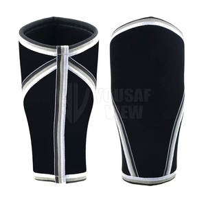 Mangas de codo de neopreno con logotipo personalizado OEM, protección de compresión ajustable elástica, Fitness deportivo - Product Image 1