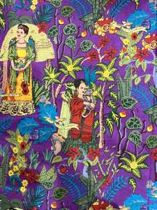 Tissu en coton cambre imprimé à la main 60x60, motif traditionnel Jaipuri, écologique et biologique, idéal pour sacs artisanaux, rideaux et vêtements pour garçons - Product Image 5