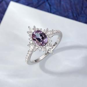 Jeulia Vintage Halo <b>Opal</b> Engagement <b>Ring</b> in Rhodium Plated Sterling Silver - Product Image 4