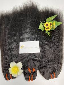 Vente en gros d'extensions de cheveux humains vierges crépus droits de qualité supérieure couleur claire style ondulé cheveux vietnamiens bruts de confiance - Product Image 6