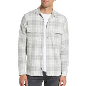 Chemise en flanelle pour homme de style vintage, automne, écologique, motif à carreaux, manches longues, boutons sur le devant, personnalisable, confortable, décontractée pour le travail - Product Image 1