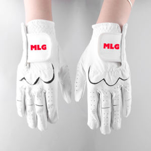 Colorido Negro Blanco Rosa Gris Púrpura Malla transpirable Piel de oveja Piel de cabra Cabretta Guantes de golf de cuero - Product Image 3