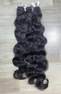 Cabello Remy ondulado natural de doble estiramiento Paquetes de templo indio crudo sin procesar con extremos completos y brillo de alto volumen - Product Image 5