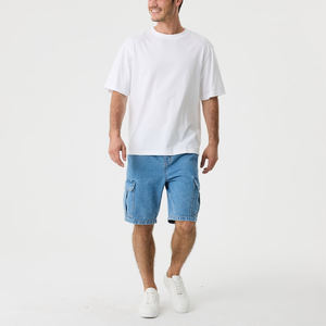 Short en jean décontracté pour homme de bonne qualité, été, écologique, respirant, coupe ample, léger, avec poche avant et arrière - Product Image 3