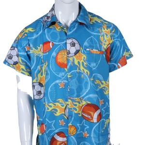 Custom Sublimation <b>Hawaiian</b> Digital Printing <b>Mens</b> Short Sleeve Casual set collar Beach <b>Shirt</b> and Shorts Set <b>For</b> Holiday - Product Image 1