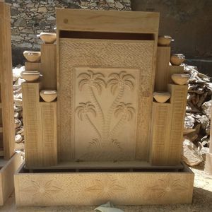 Black and Marble Sandstone <b>Wall</b> Fountains Water Features <b>for</b> <b>Garden</b> <b>Ornament</b> Use - Product Image 1