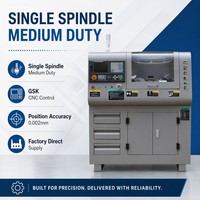 Torno CNC de un Solo Husillo para Trabajo Mediano, Sistema de Control GSK, Alta Precisión 0.002mm, Capacidad de Pieza de Trabajo de 275kg para Metal de Precisión