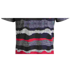 T-shirt da uomo American Rag a righe ondulate testurizzate in maglia, nera, taglia M, con stampa alla moda e motivo animato - Product Image 3