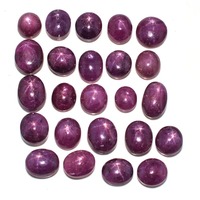Pierre précieuse naturelle certifiée AAA, rubis étoilé rouge rose, cabochon ovale ciré/huileé, pierre en vrac pour bague ou pendentif, taille 5mm-10mm, 3-8 carats