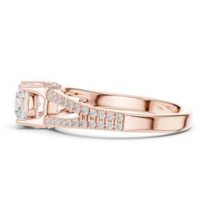 Anillo de Compromiso Solitario con Diamante de Laboratorio Redondo Brillante de 1.124 CT para Mujer, Claridad VVS-VS EF, Oro de 18K, 14K, 10K y Plata 925 - Product Image 6